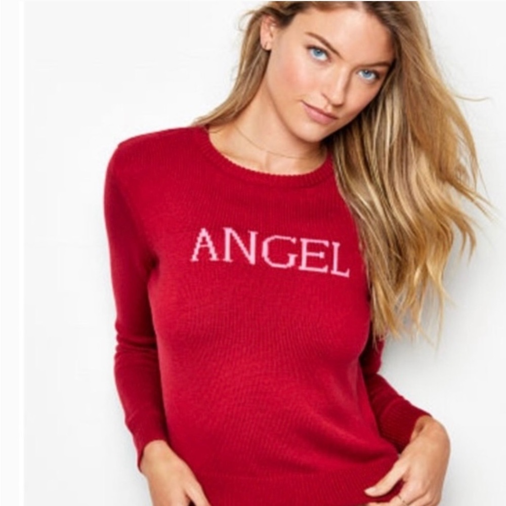 RED Victorias Secret Cashmere Sweater from their Cashmere Collection.